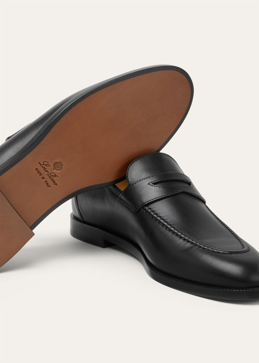 sergio loafers van zwart kalfsleer