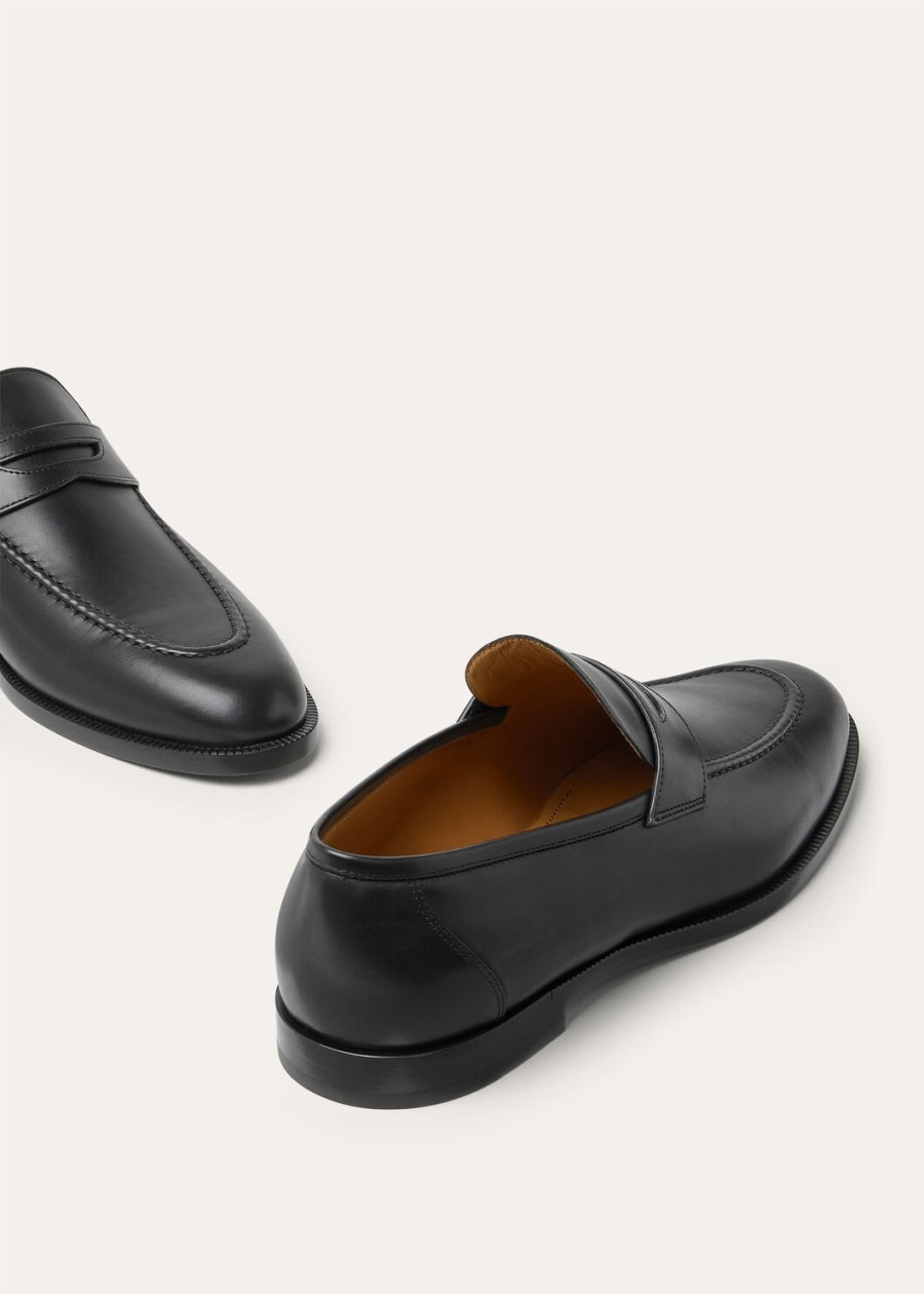 sergio loafers van zwart kalfsleer