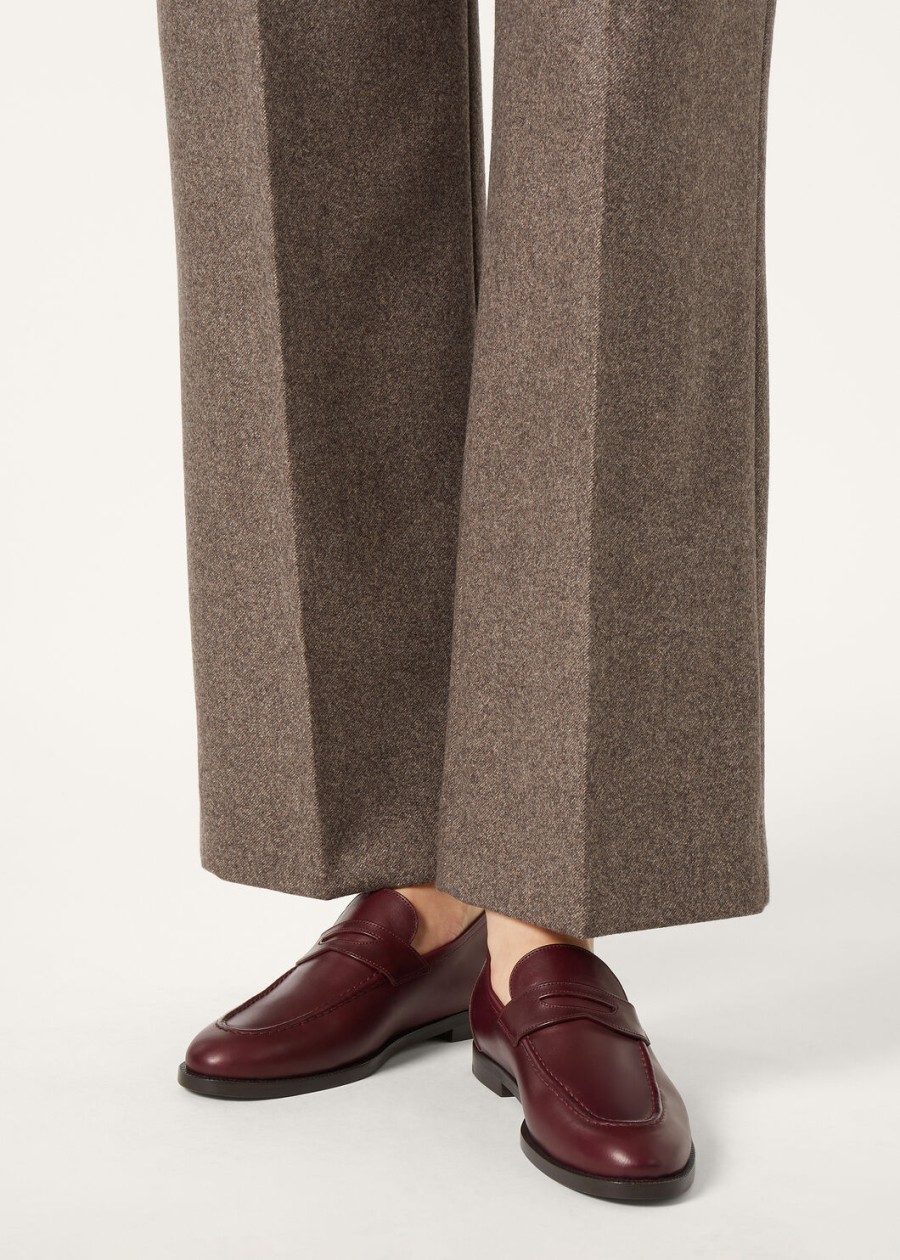 sergio loafers van kalfsleer diep bordeauxrood