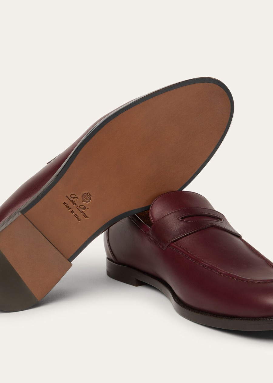 sergio loafers van kalfsleer diep bordeauxrood
