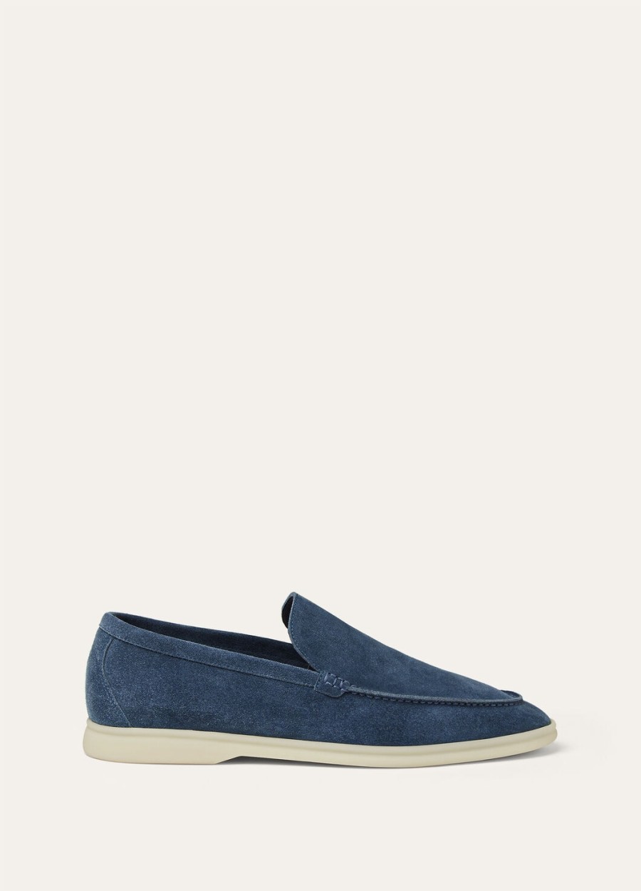 summer walk suede loafers black figs