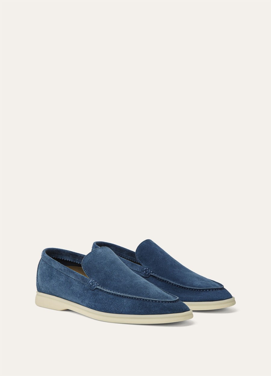 summer walk suede loafers black figs