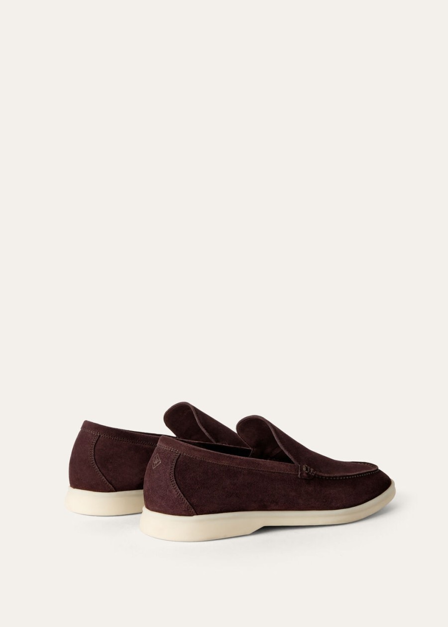 summer walk loafers van suède in de kleur amarone