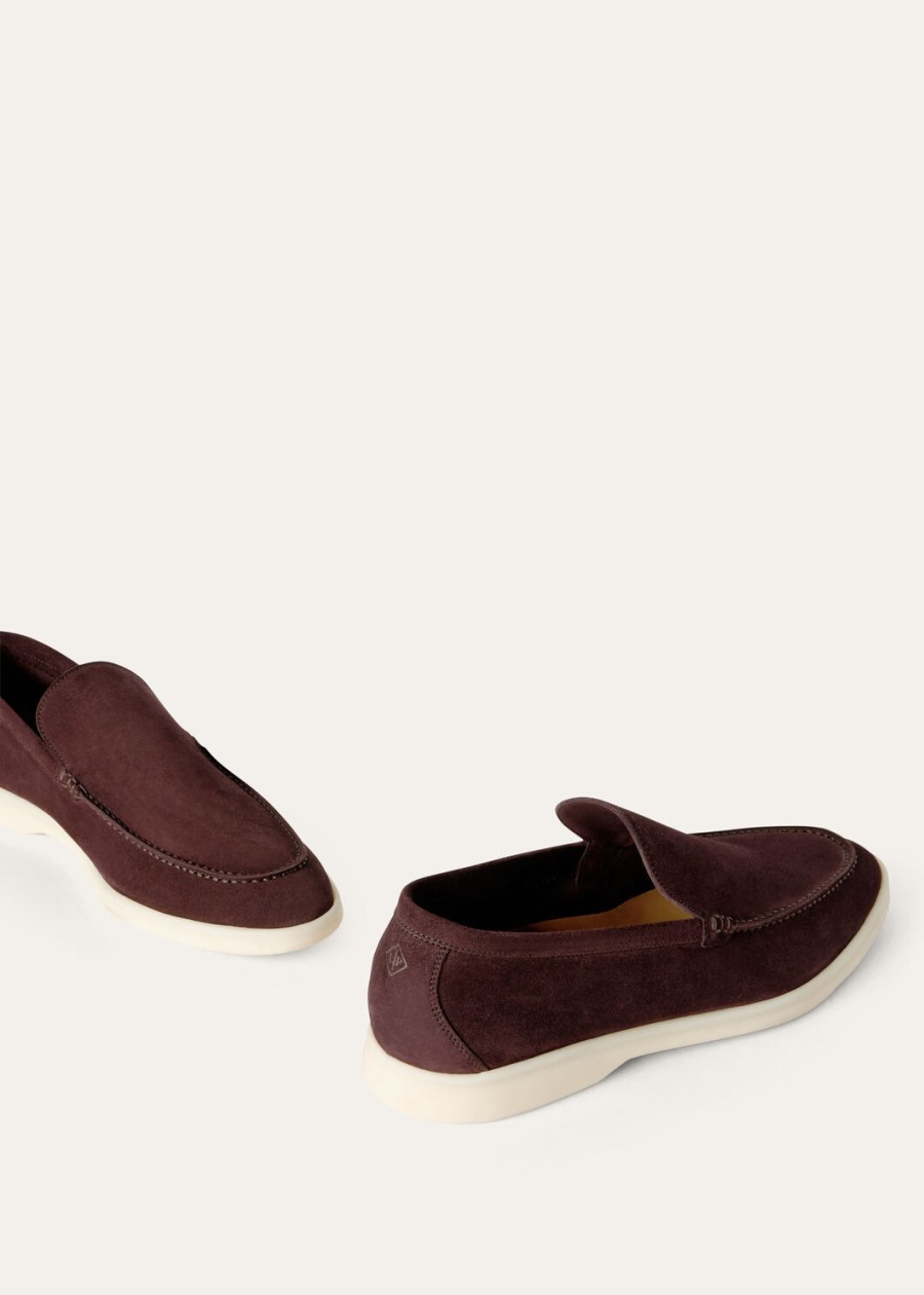 summer walk loafers van suède in de kleur amarone