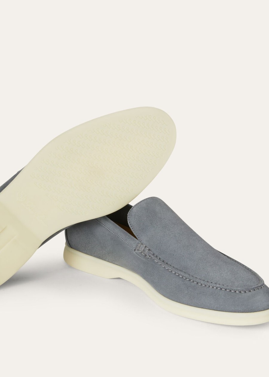 summer walk loafers van suède frozen blue