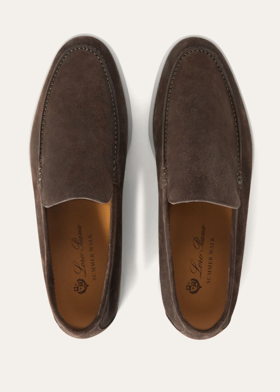 summer walk loafers van suède in warmgrijs
