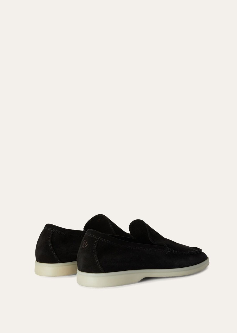 summer walk zwarte suède loafer