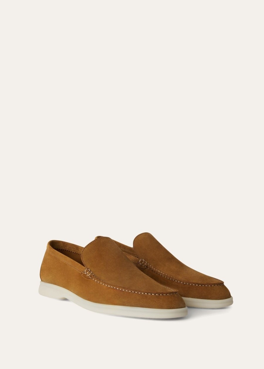 summer walk loafers van suède in beige