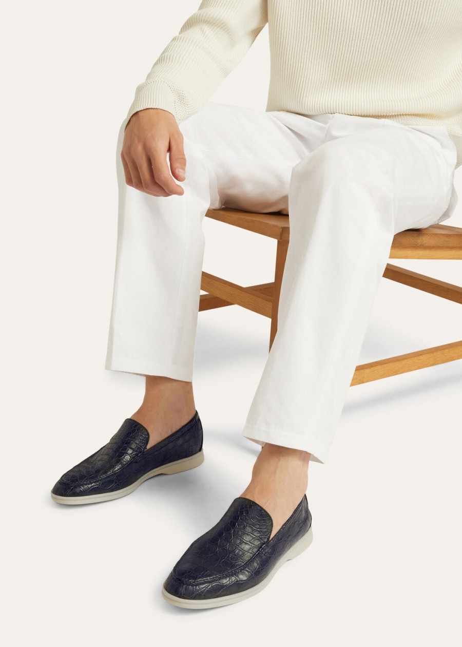 summer walk classic blauwe loafer van kaaimanleer