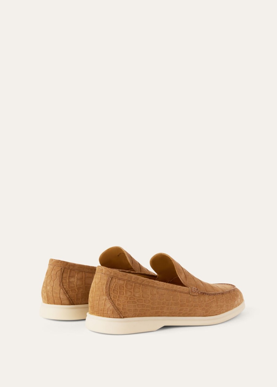 summer walk light cuir loafers van alligatorleer