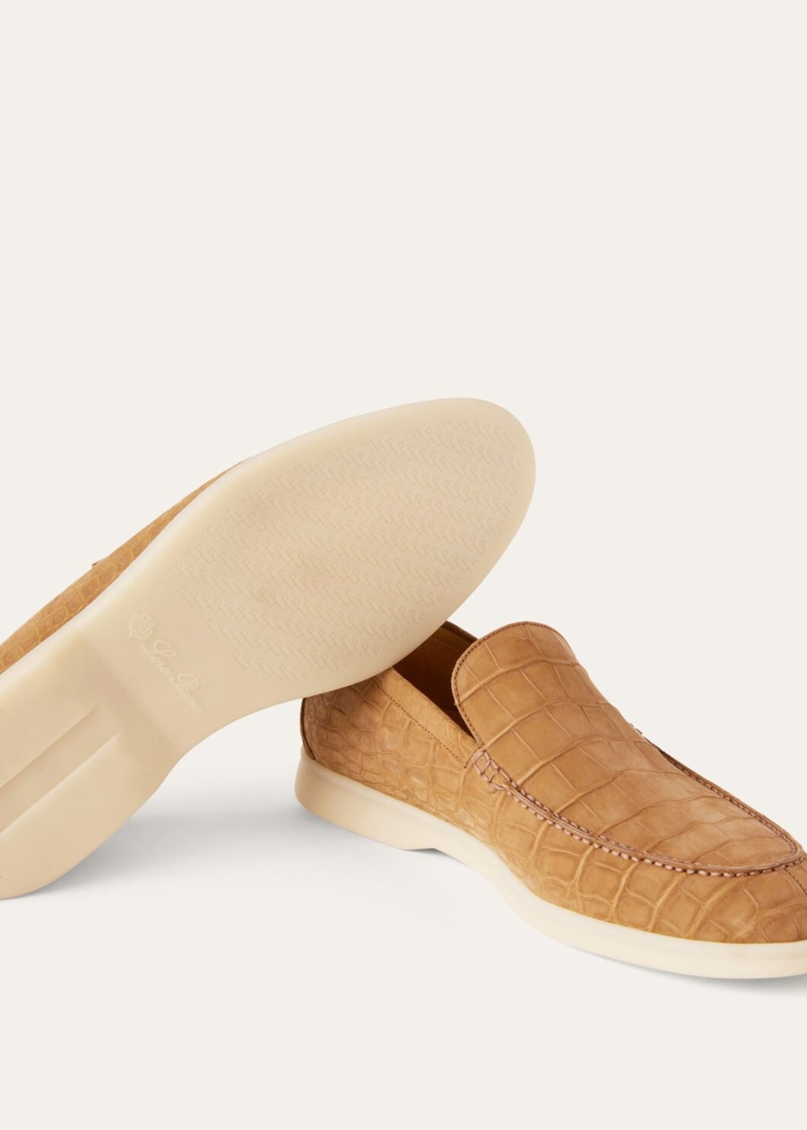 summer walk light cuir loafers van alligatorleer