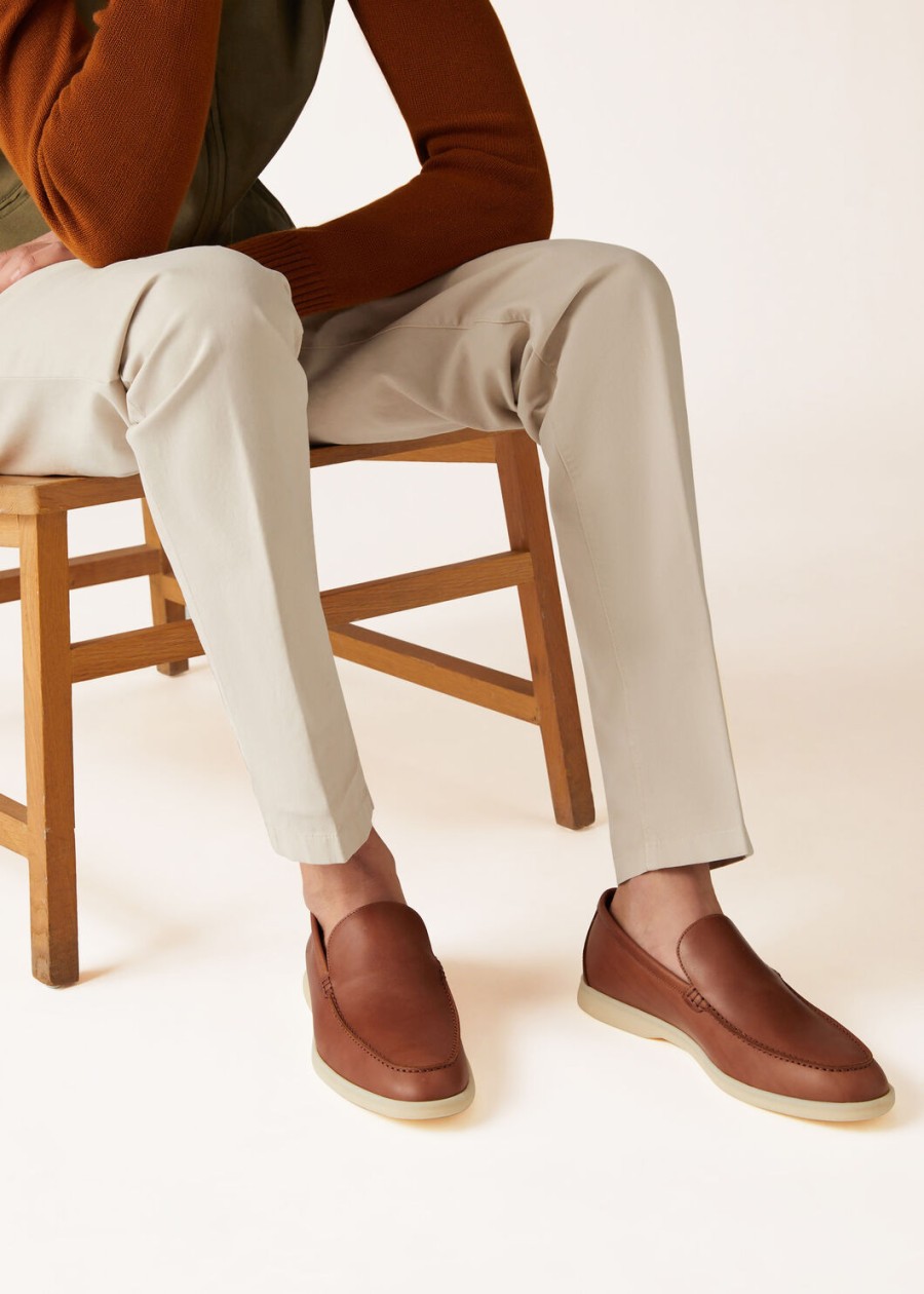 summer walk loafers van kalfsleer bruin havana