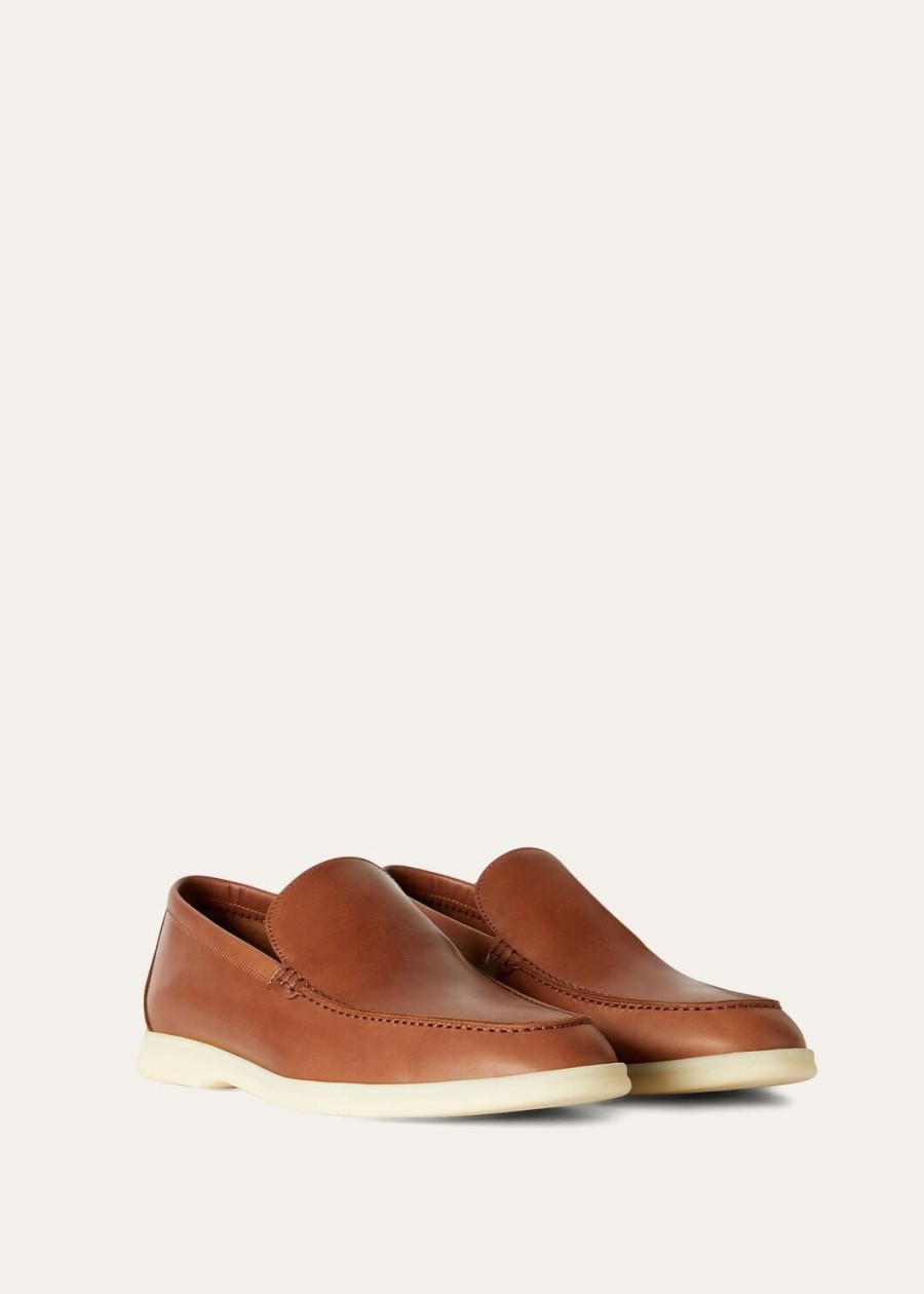 summer walk loafers van kalfsleer bruin havana