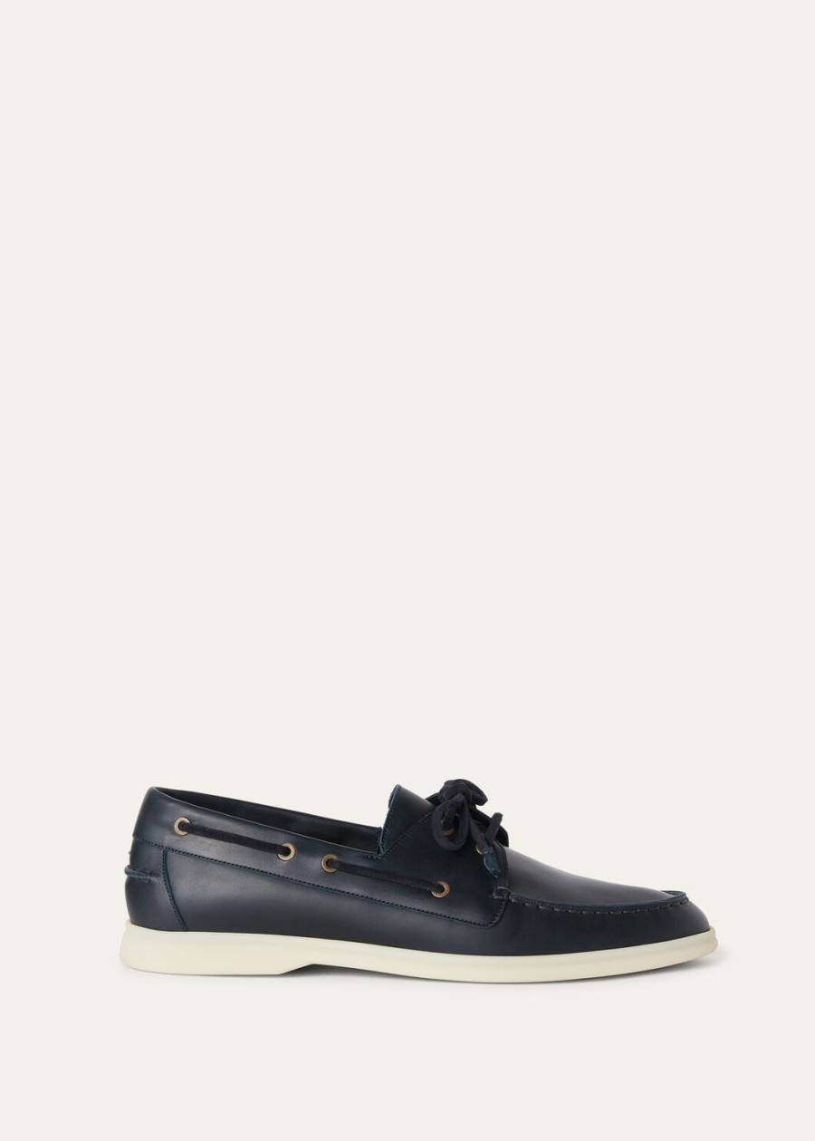 sea-sail walk loafer van kalfsleer met petroleumprint