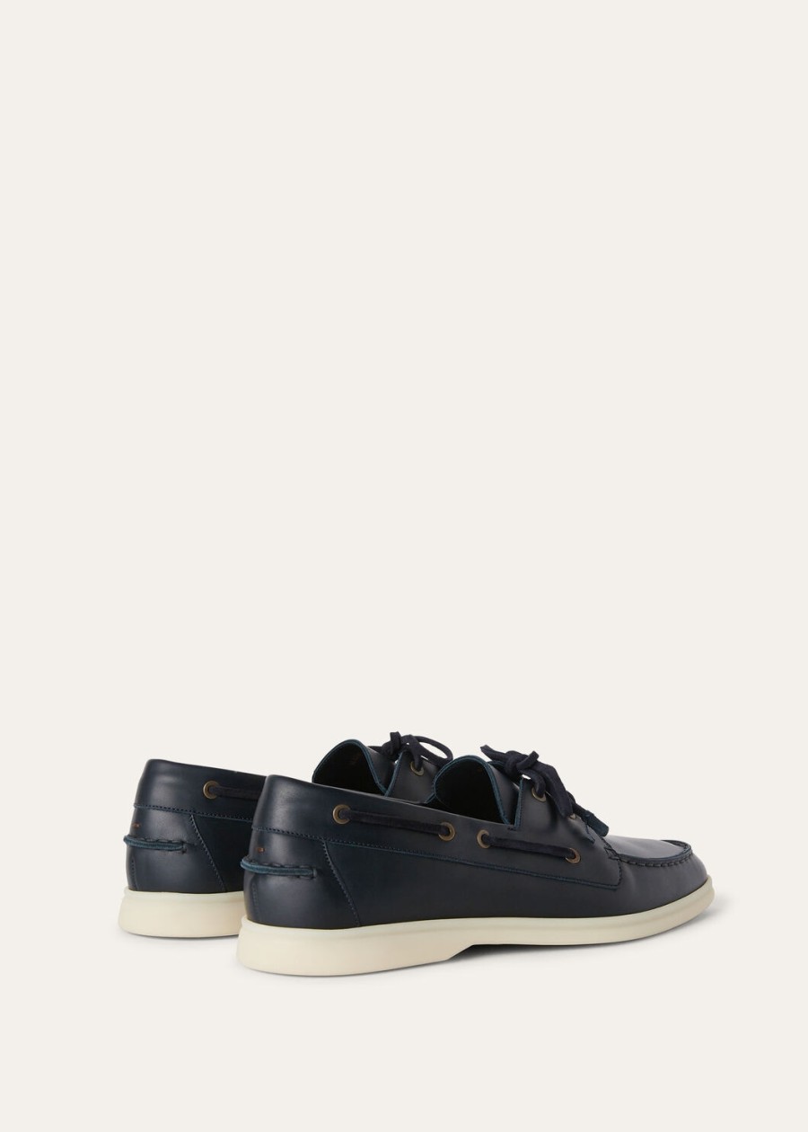 sea-sail walk loafer van kalfsleer met petroleumprint