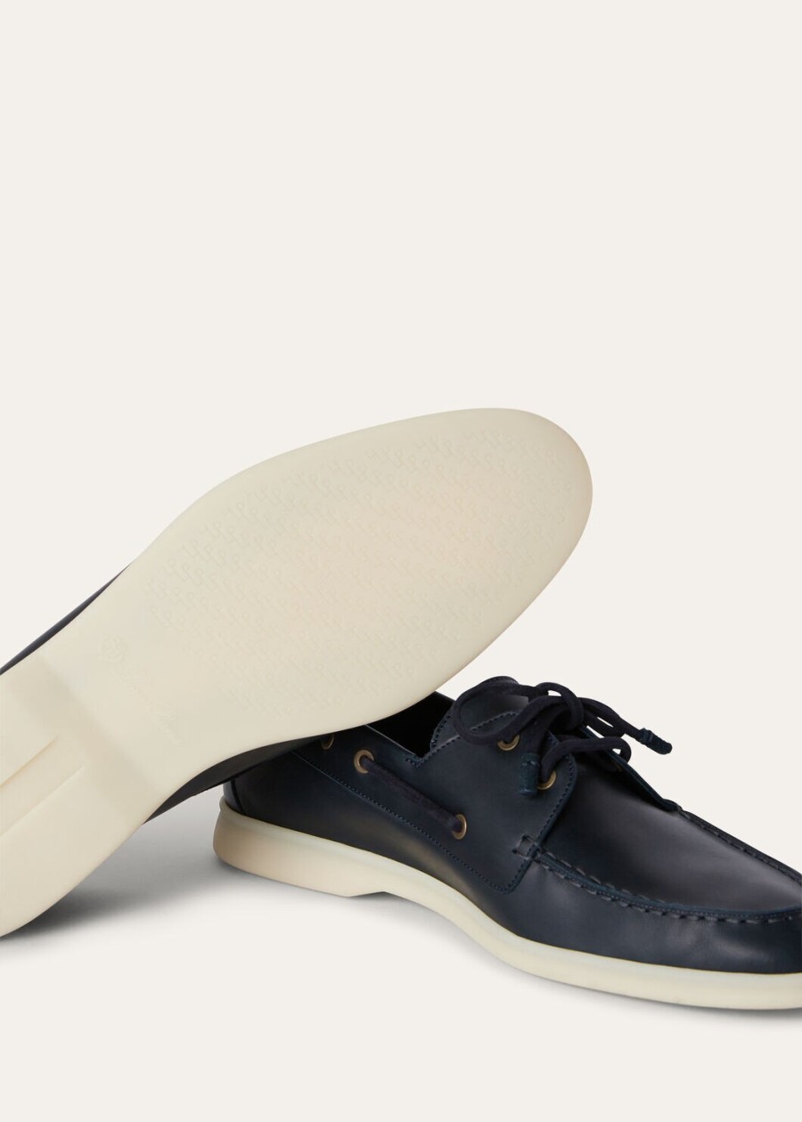 sea-sail walk loafer van kalfsleer met petroleumprint