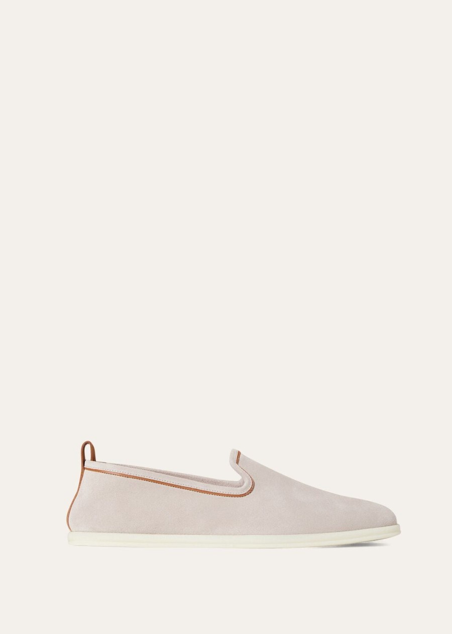 venice walk loafers van suède klassiek beige