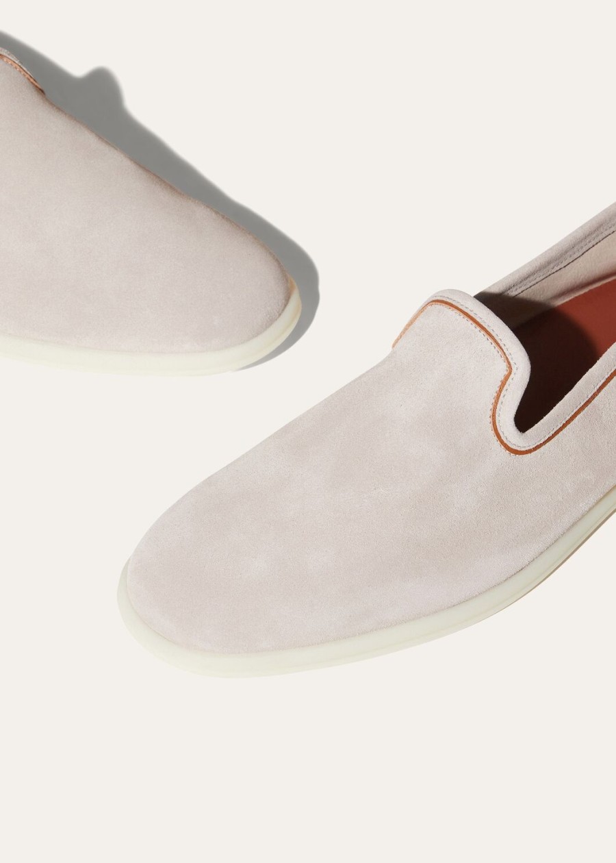 venice walk loafers van suède klassiek beige