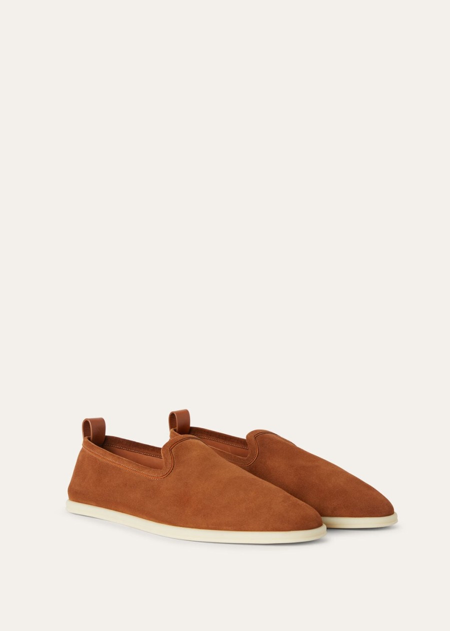 venice walk loafers van suède bruin kalfsleer