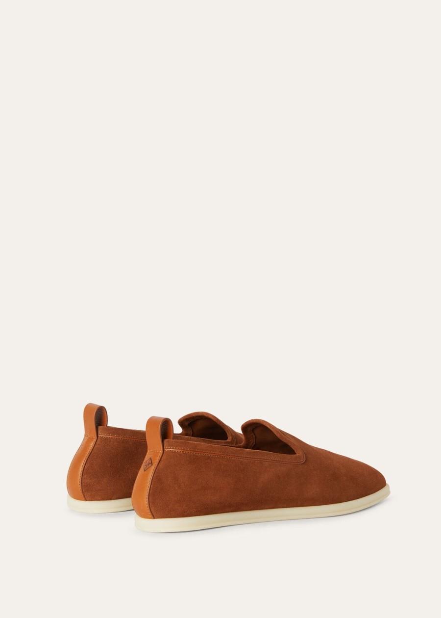 venice walk loafers van suède bruin kalfsleer