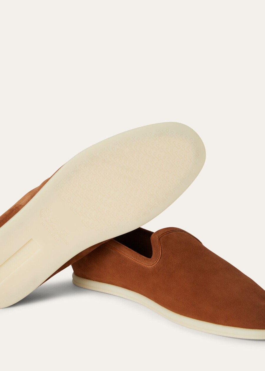 venice walk loafers van suède bruin kalfsleer