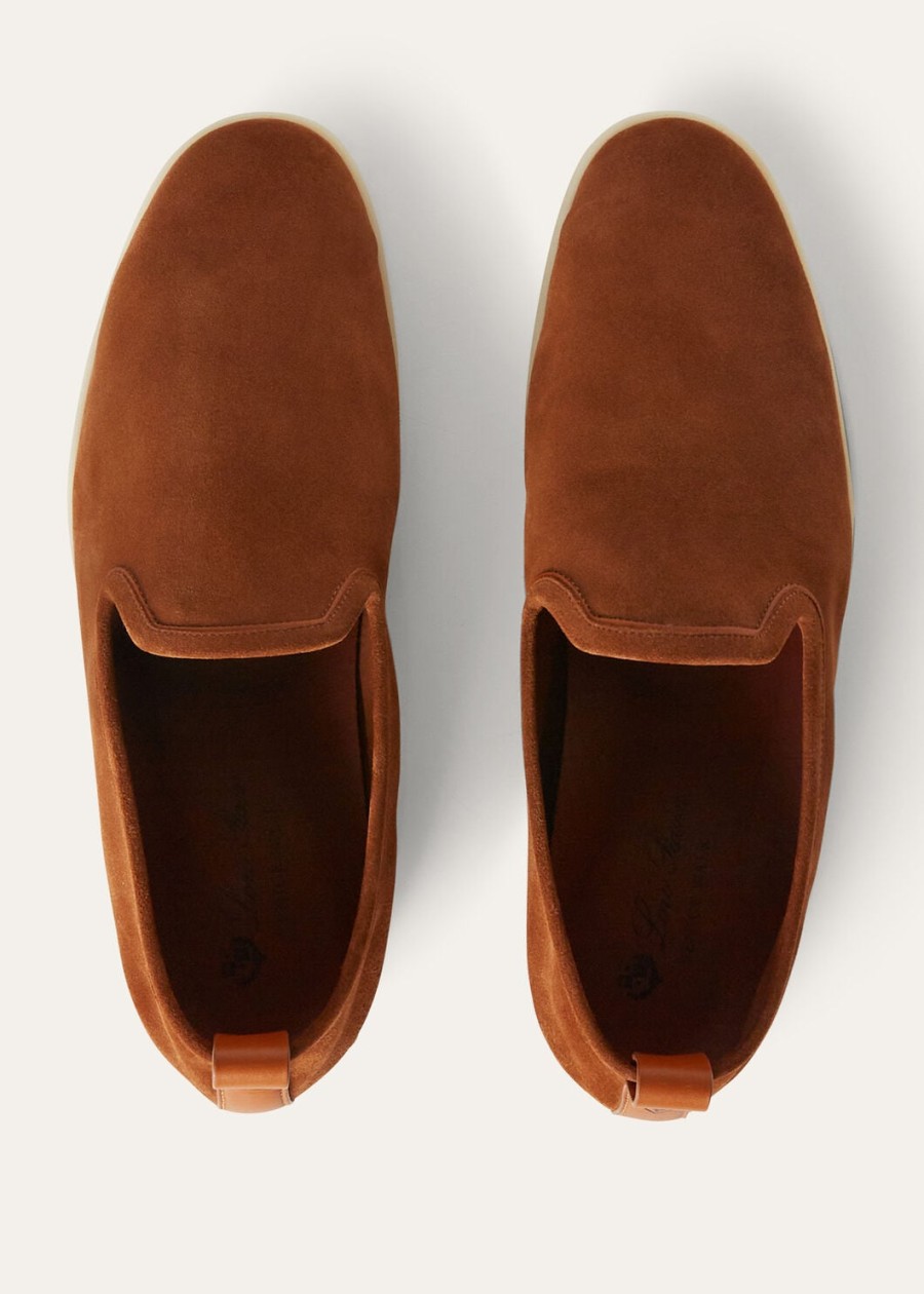 venice walk loafers van suède bruin kalfsleer
