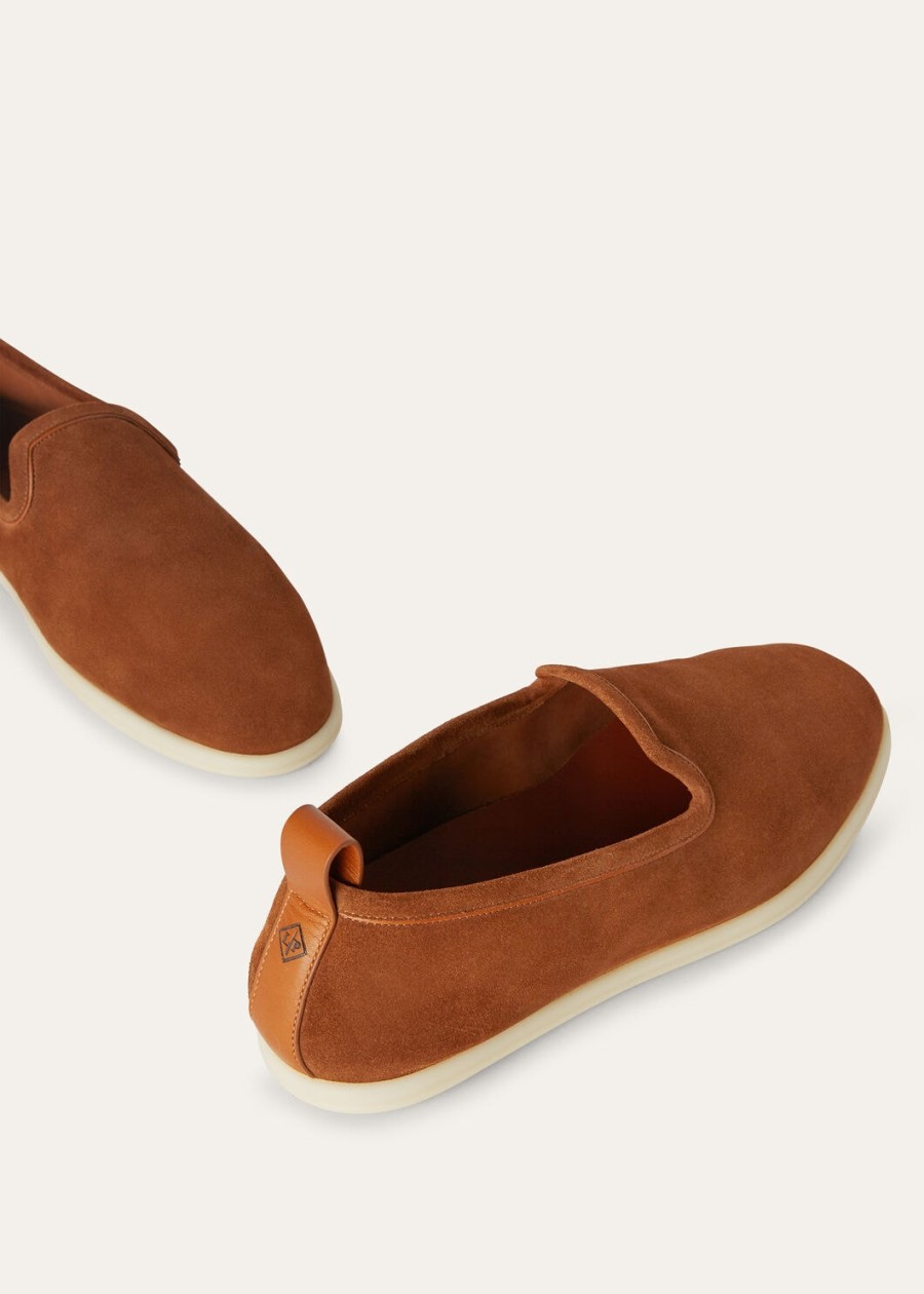 venice walk loafers van suède bruin kalfsleer