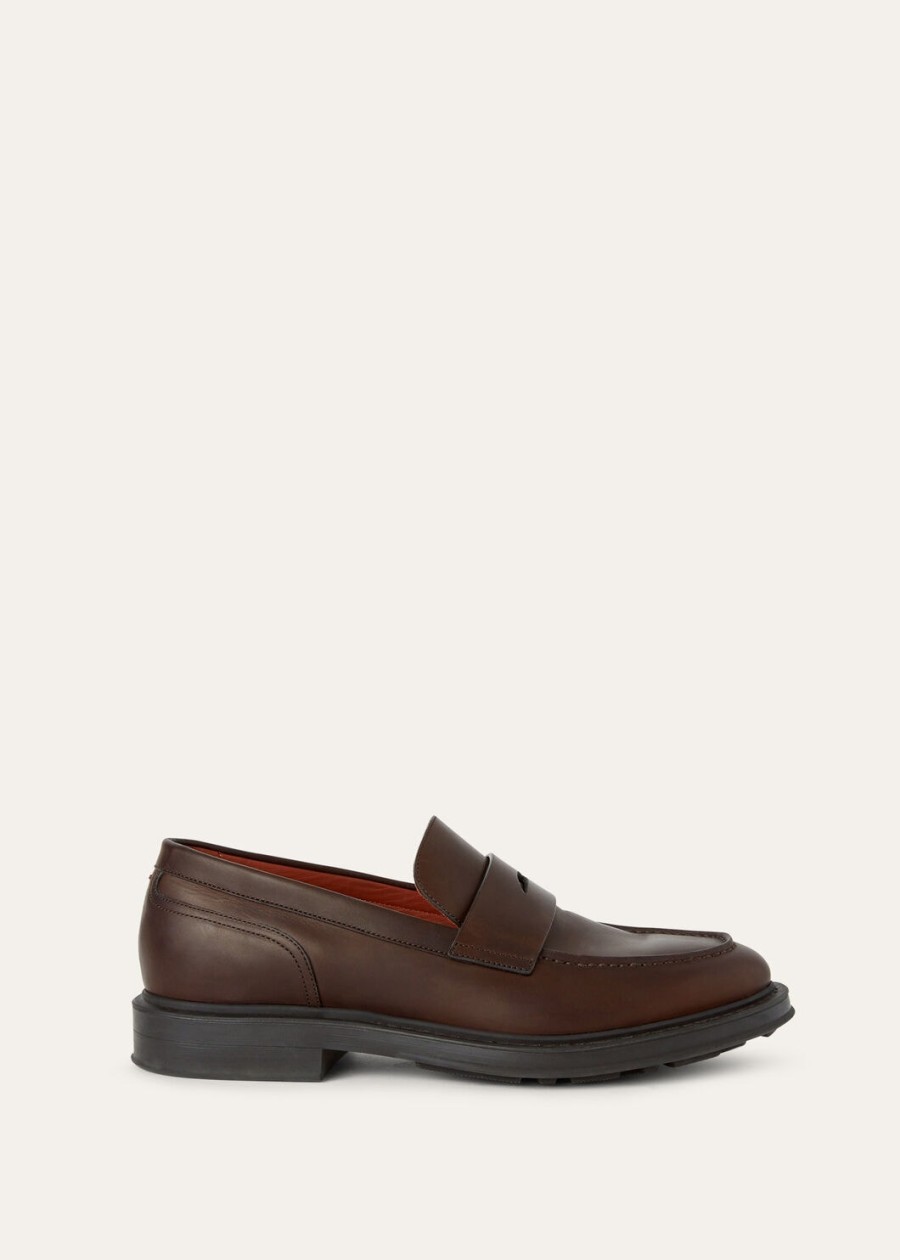 travis loafer van ultradonkerbruin kalfsleer