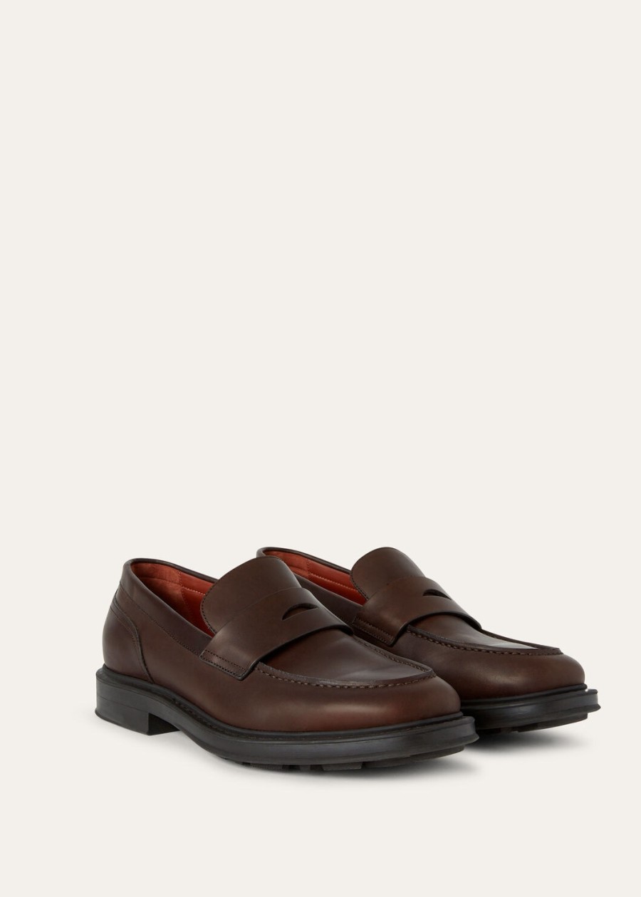 travis loafer van ultradonkerbruin kalfsleer