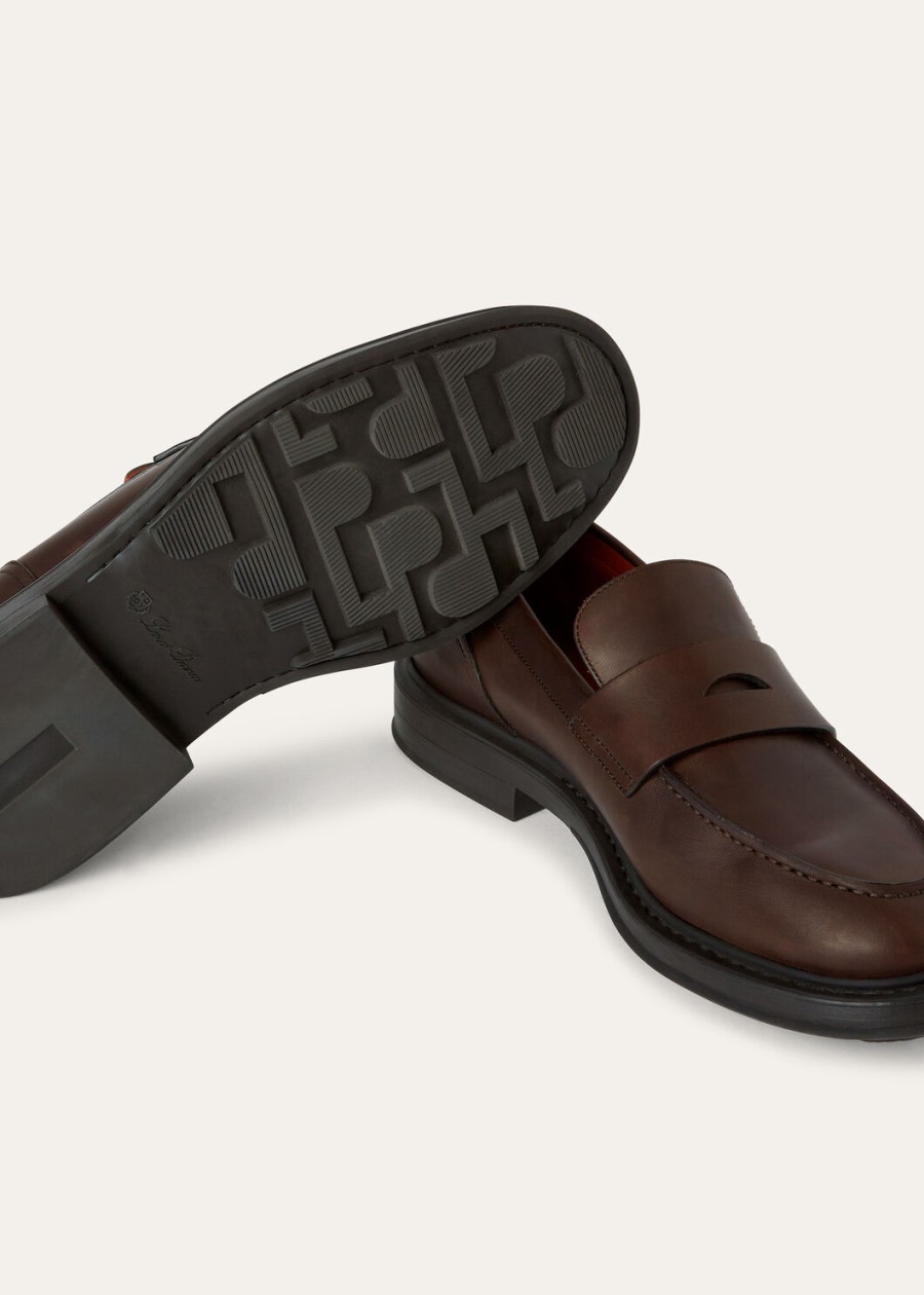 travis loafer van ultradonkerbruin kalfsleer