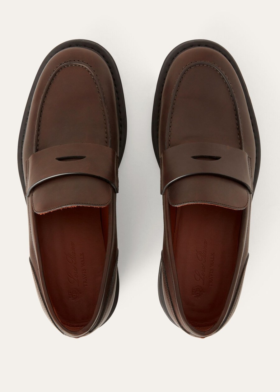 travis loafer van ultradonkerbruin kalfsleer