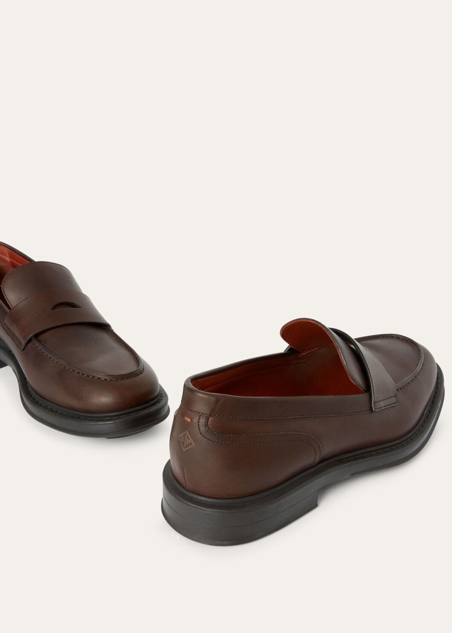 travis loafer van ultradonkerbruin kalfsleer