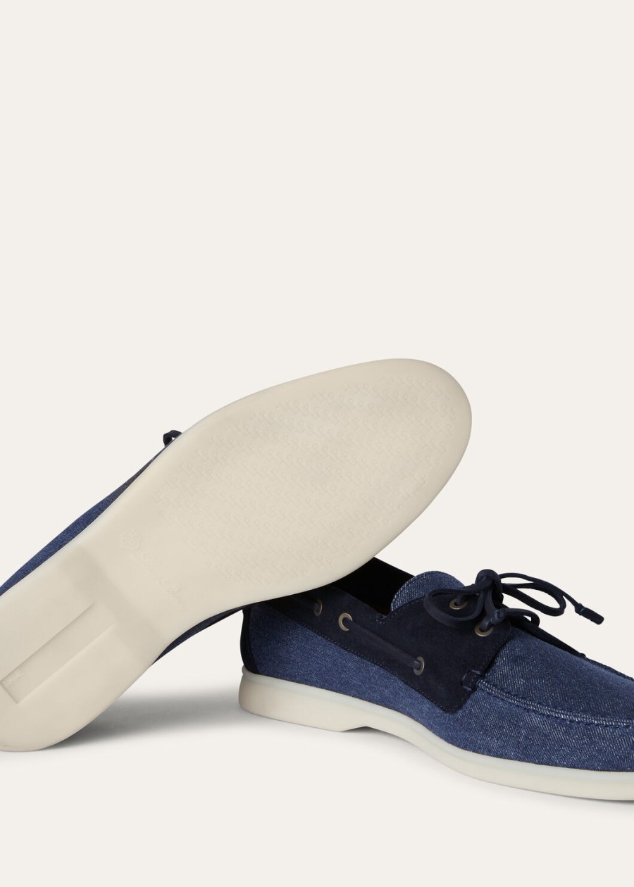 loafers sea-sail walk denim flower surge blue