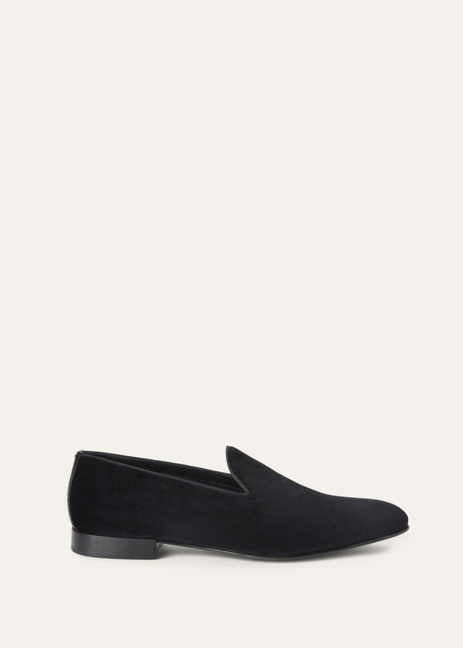 henry walk slippers van katoen en zijde zwart