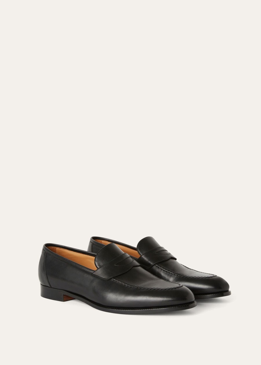 sergio loafers van zwart kalfsleer