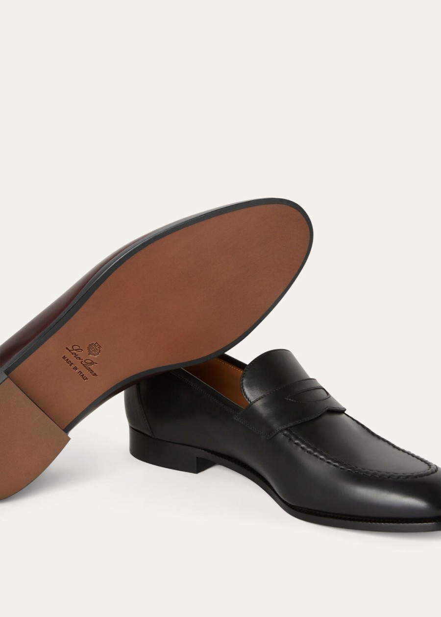 sergio loafers van zwart kalfsleer