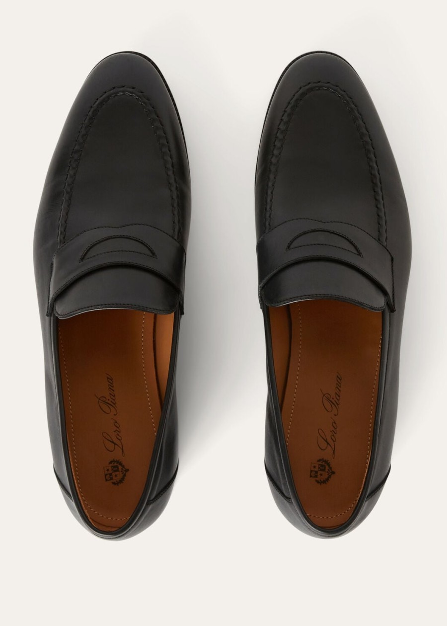 sergio loafers van zwart kalfsleer