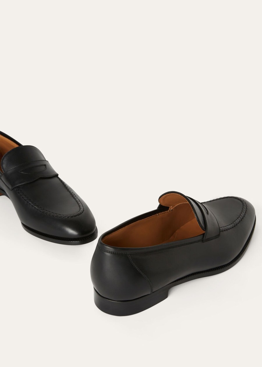 sergio loafers van zwart kalfsleer