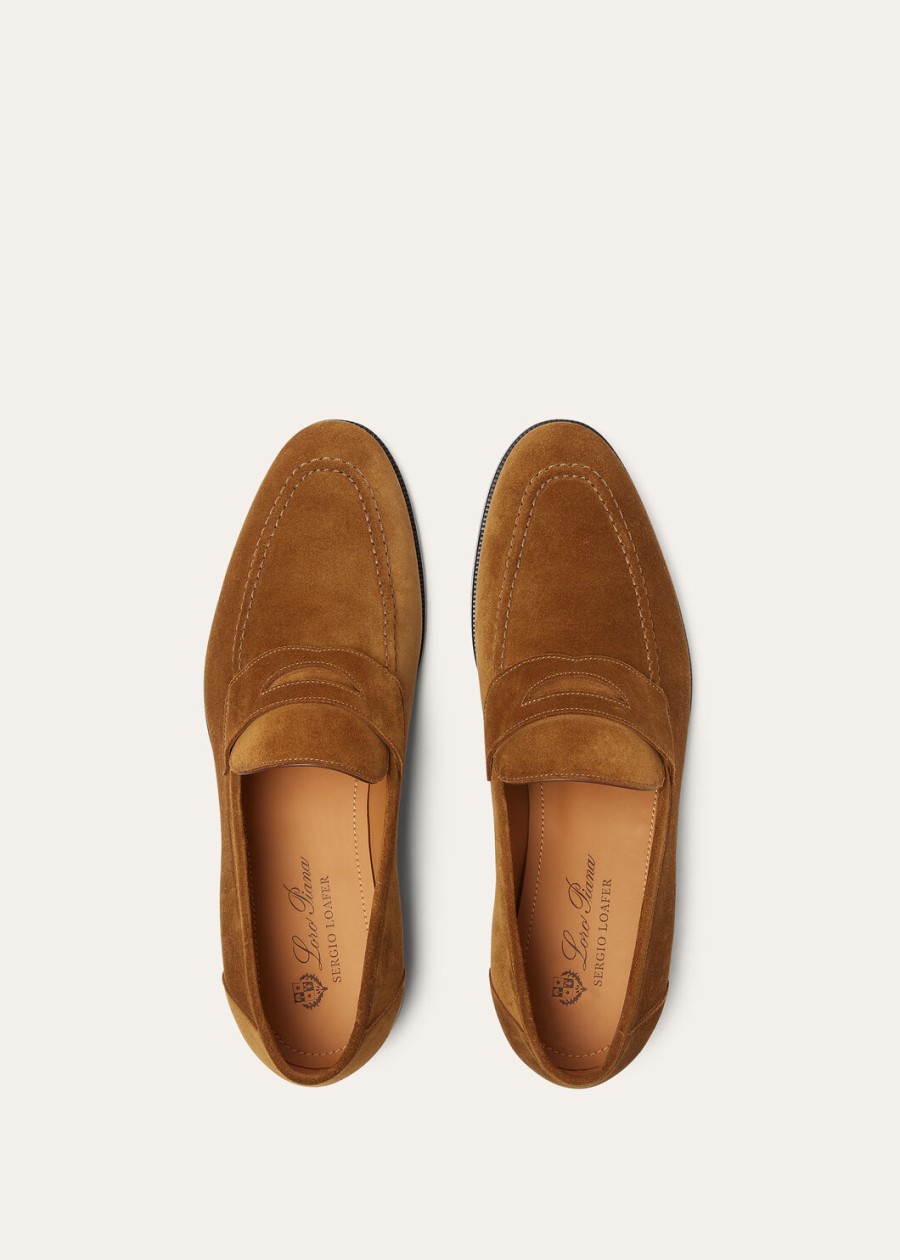 sergio loafers van ossenbruin leer