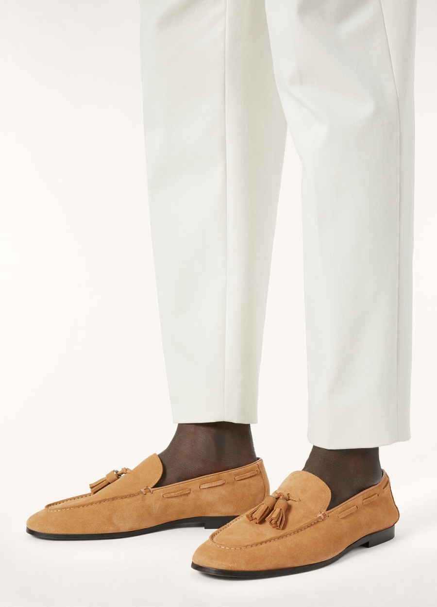 francis walk classic camel calfskin loafer