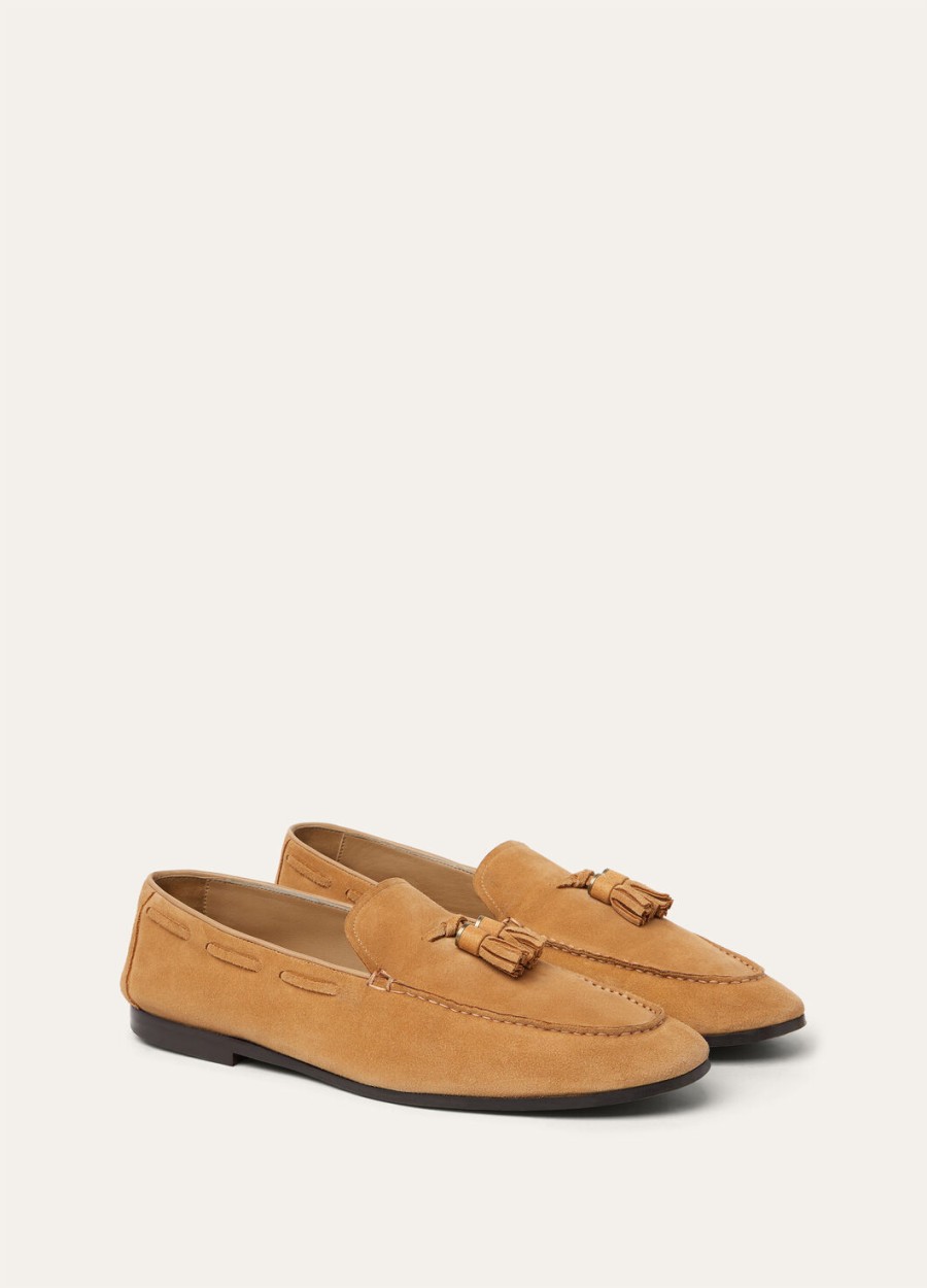 francis walk classic camel calfskin loafer