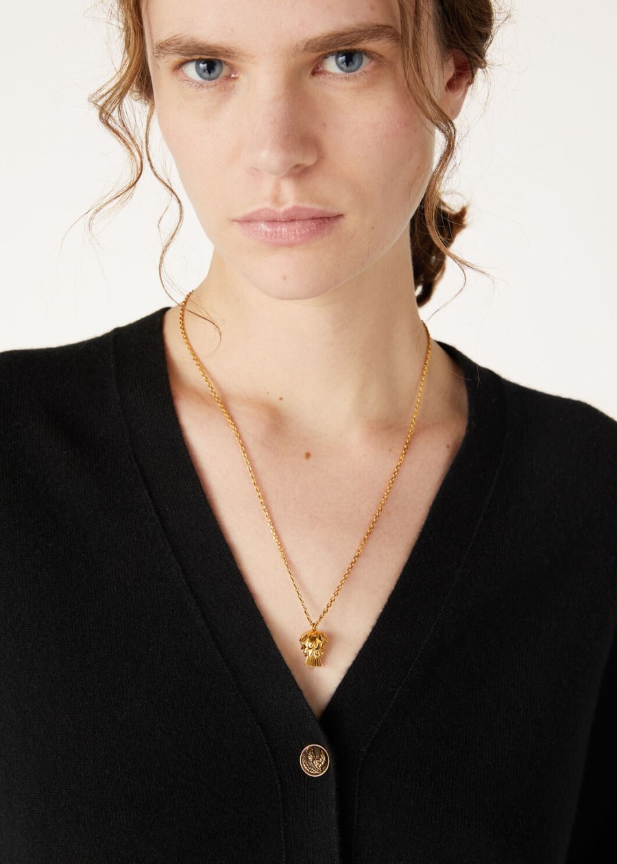 cardo messing ketting met zonnesieraden goudkleurig
