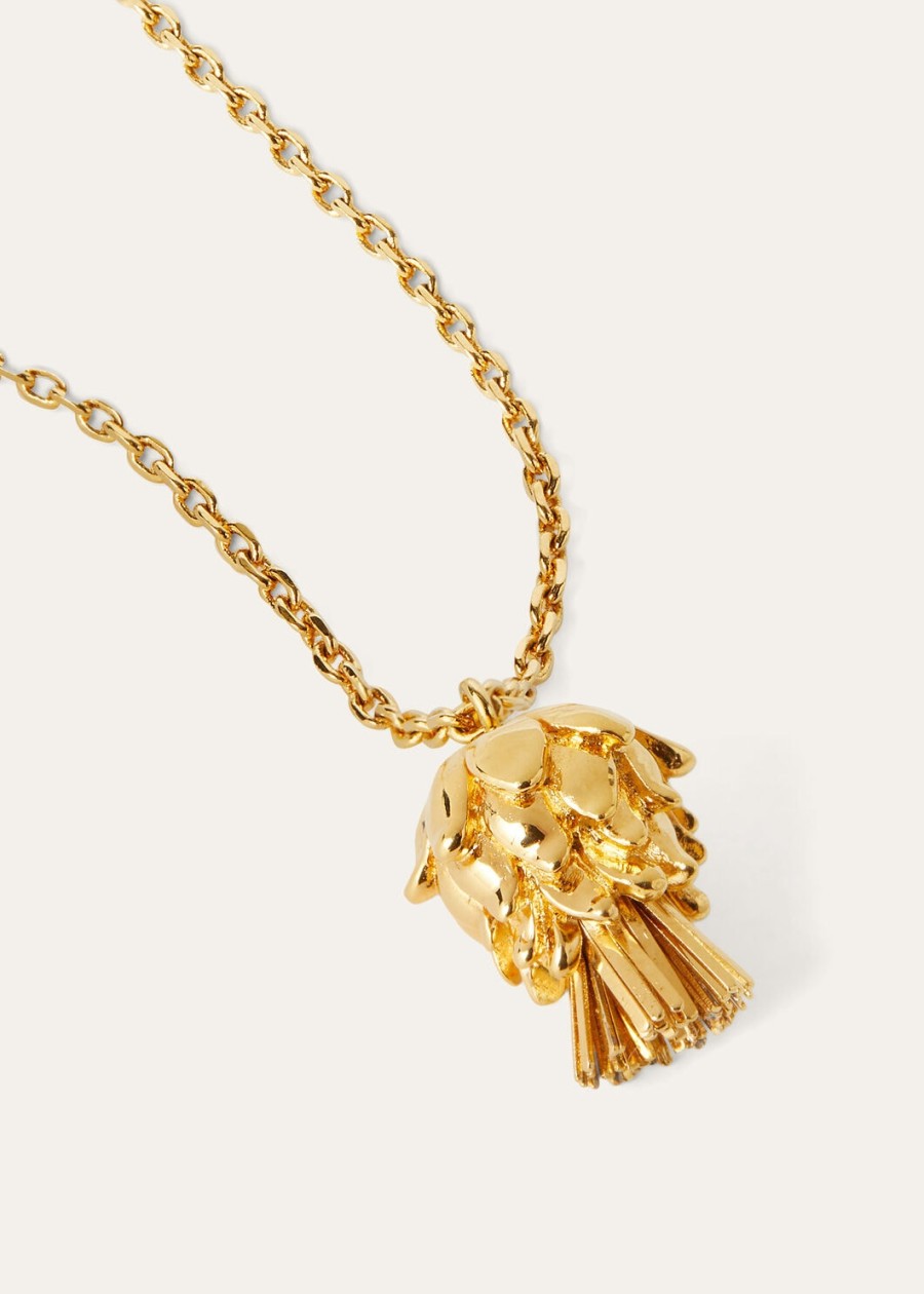 cardo messing ketting met zonnesieraden goudkleurig