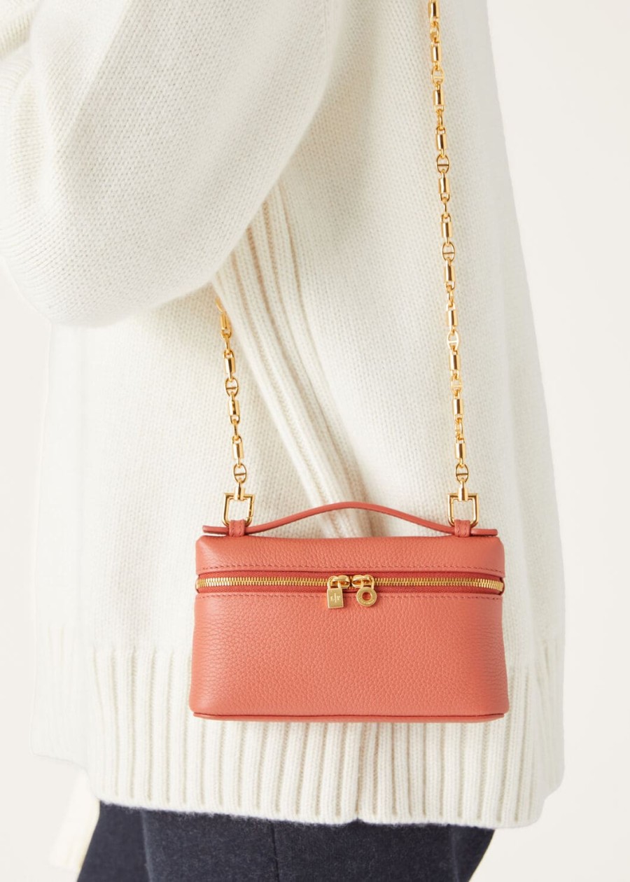 extra pocket mini bag in generfd kalfsleer coral fictionsun gold