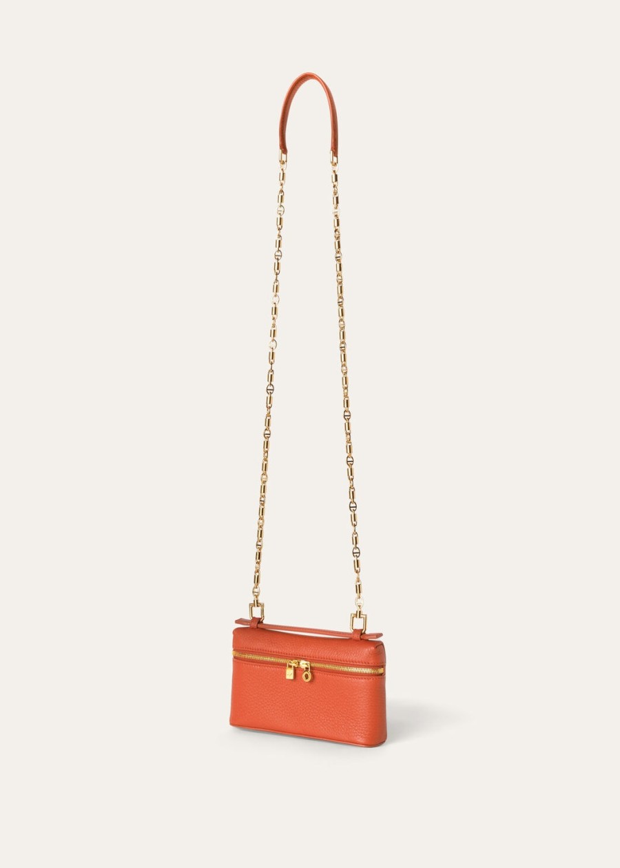 extra pocket mini bag in generfd kalfsleer coral fictionsun gold