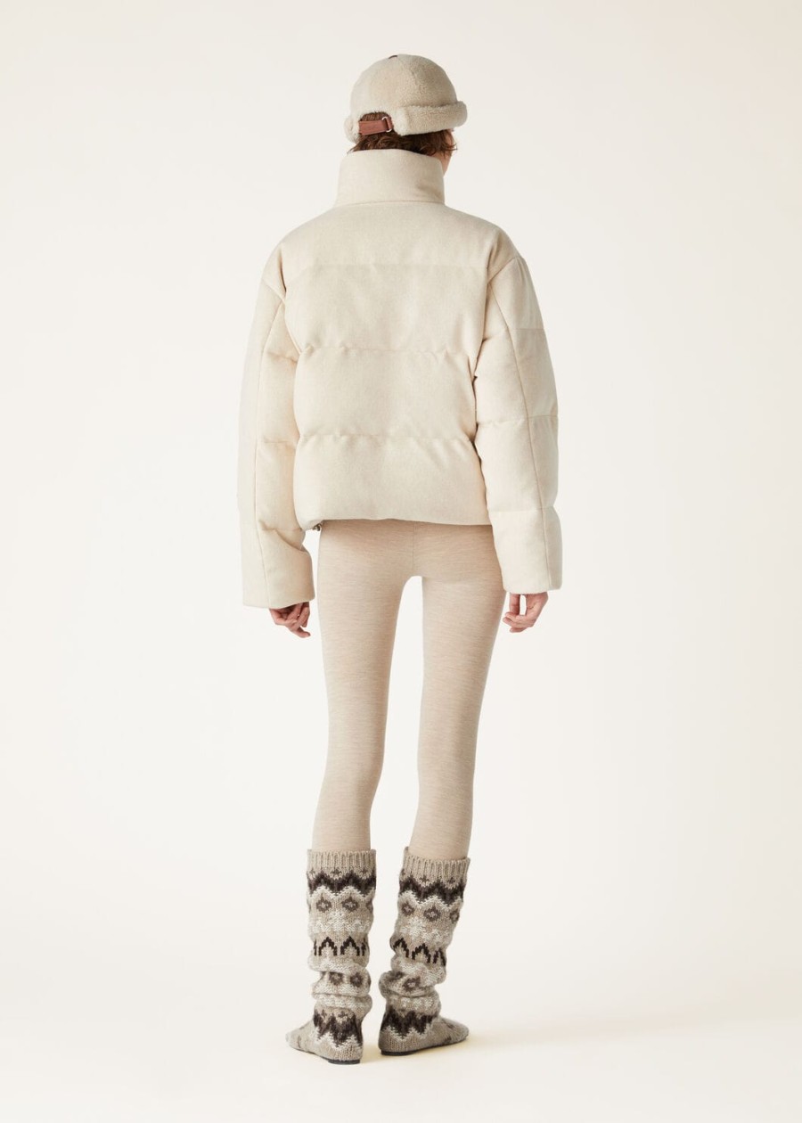 jools cashmere natural melange donsjas