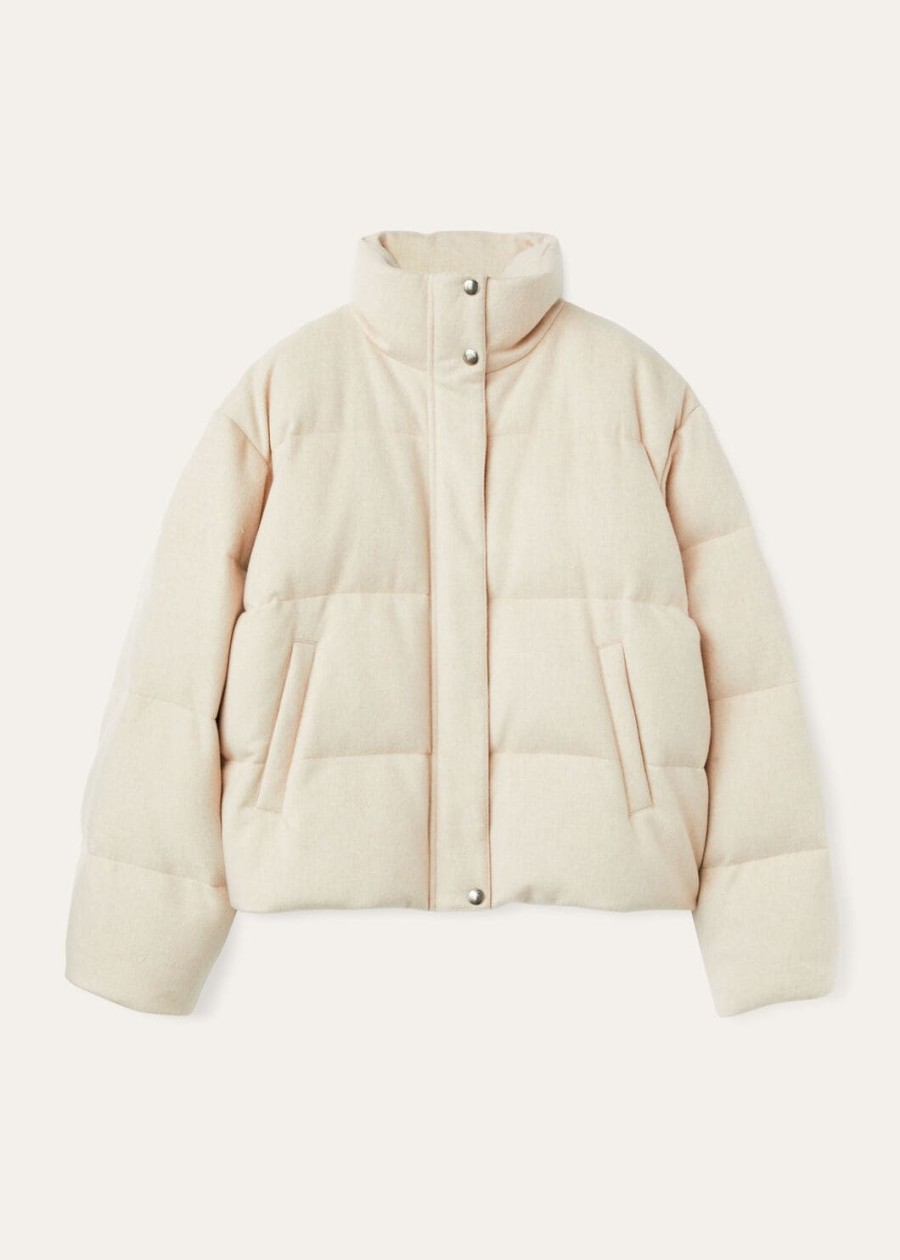 jools cashmere natural melange donsjas