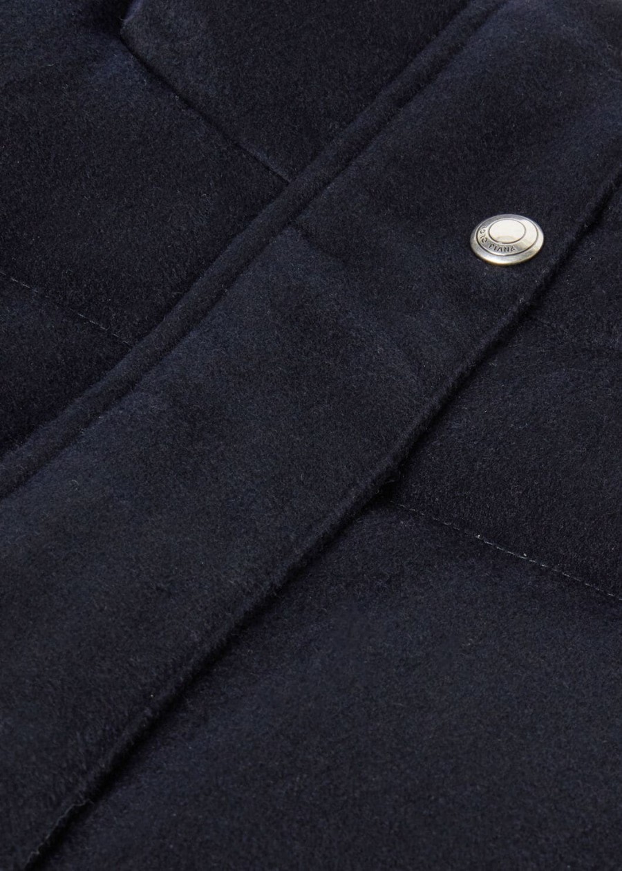 jools kasjmier donsjas marineblauw
