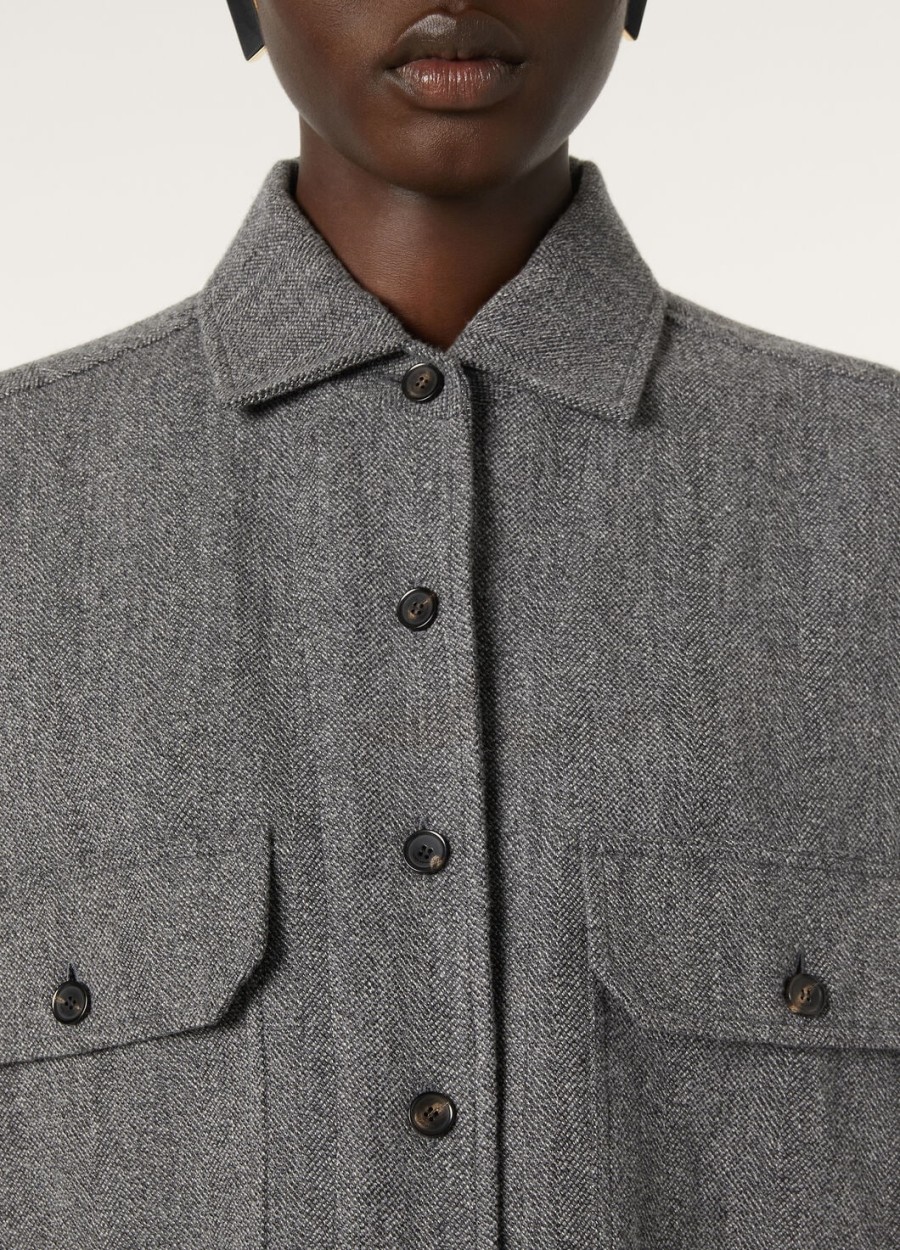 darby overshirt van zuivere kasjmierwol in marineblauw