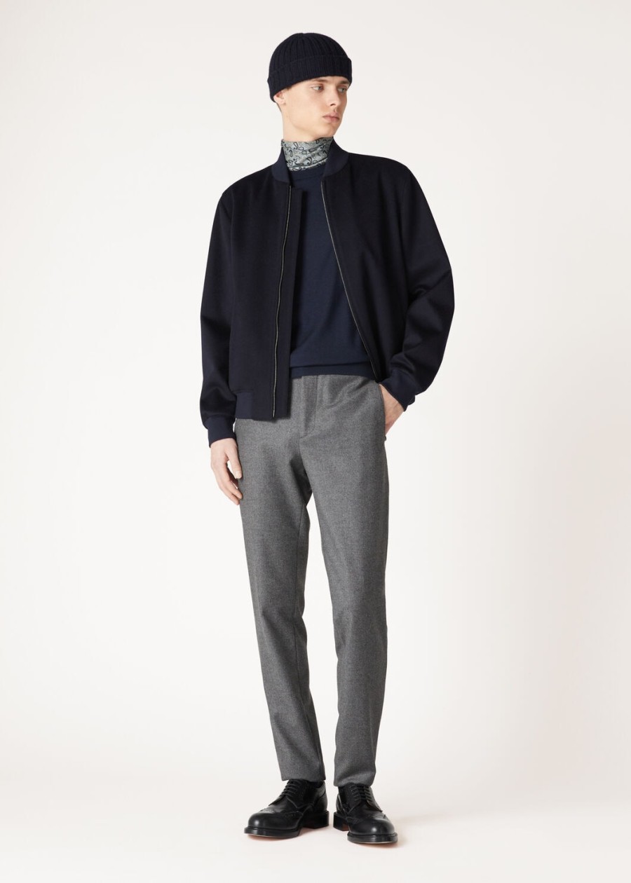 lp ivy cashmere bomberjack - storm system marineblauw